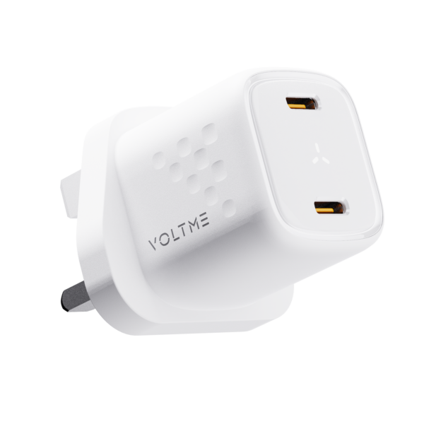 VOLTME Revo 30 Duo CC | PD30W | 2 USB-C Ports | UK Plug | GaN Charger - Image 2