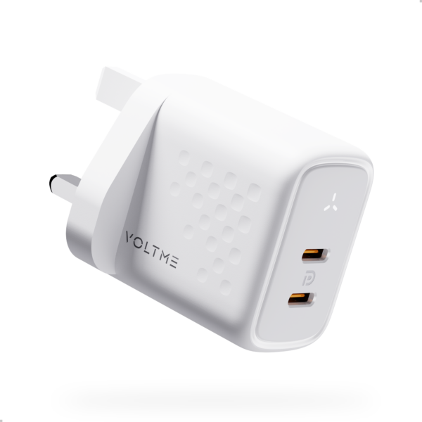 VOLTME Revo 45 Duo CC | PD45W | 2 USB-C Ports | UK Plug | GaN Charger - Image 2