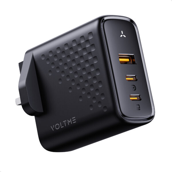 VOLTME Revo 100 | PD100W | 2 USB-C & 1 USB-A Ports | UK Plug | GaN Charger